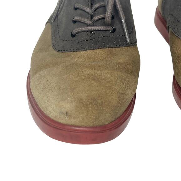 POLO RALPH LAUREN Vintage Orrick Saddle Oxford Shoes Tan Gray Mens Size US 7D - Picture 3 of 9